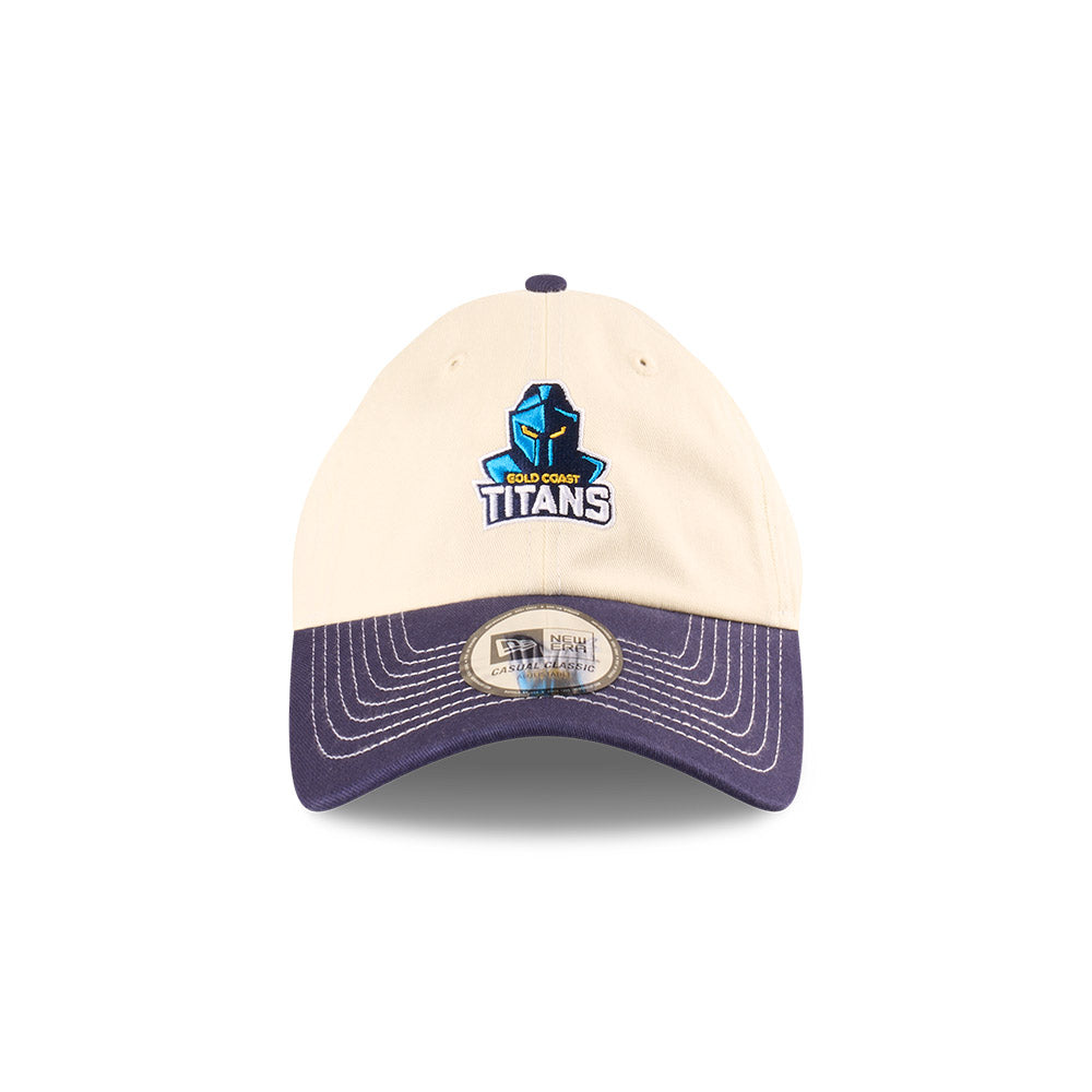 Gold Coast Titans Hat - 2025 NRL 2Tone Chrome Contrast Casual Classic Strapback Cap - New Era